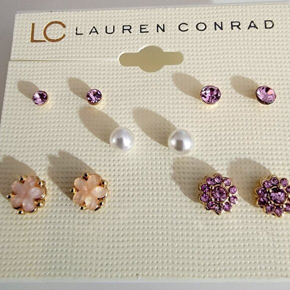 Lauren Conrad Bow Earrings 🎀 Five NEW Earrings Retail Value $16 Giftable - Picture 2 of 5